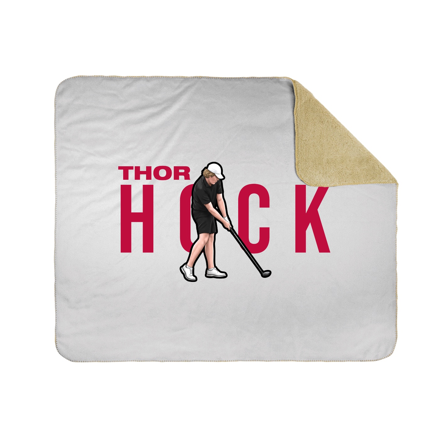 Throw Blanket — Player Name in White