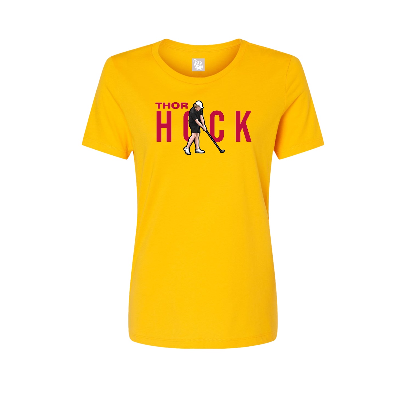 Fitted Women's Tee — Player Name in Gold