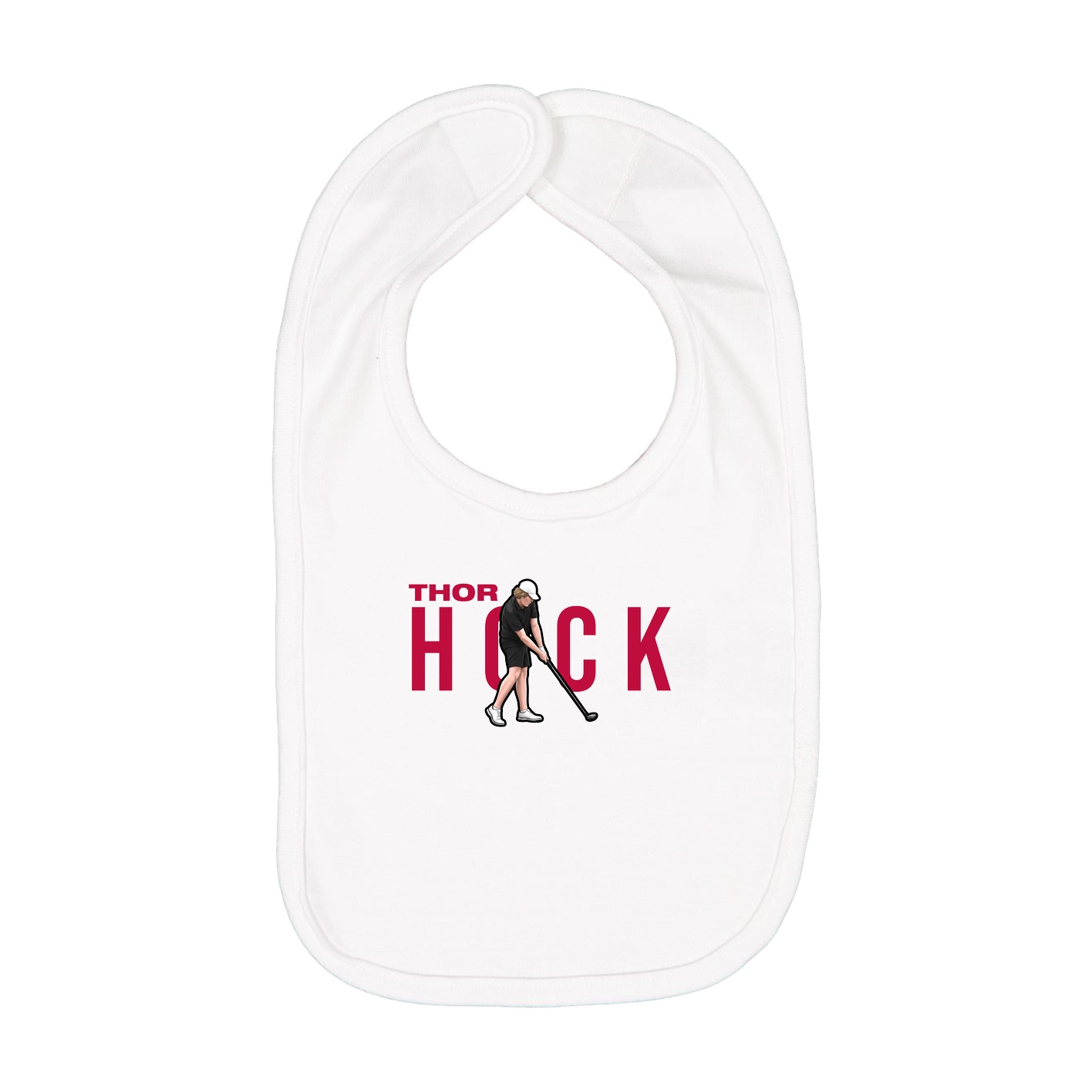 Infant Bib — Player Name in White