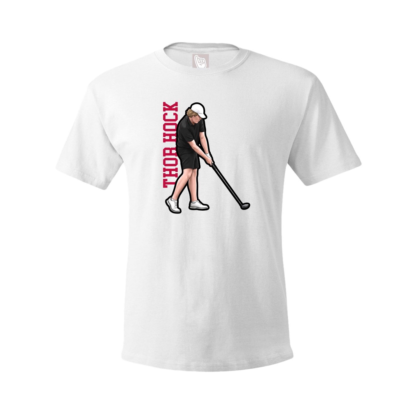 Tee — Name Vertical in White