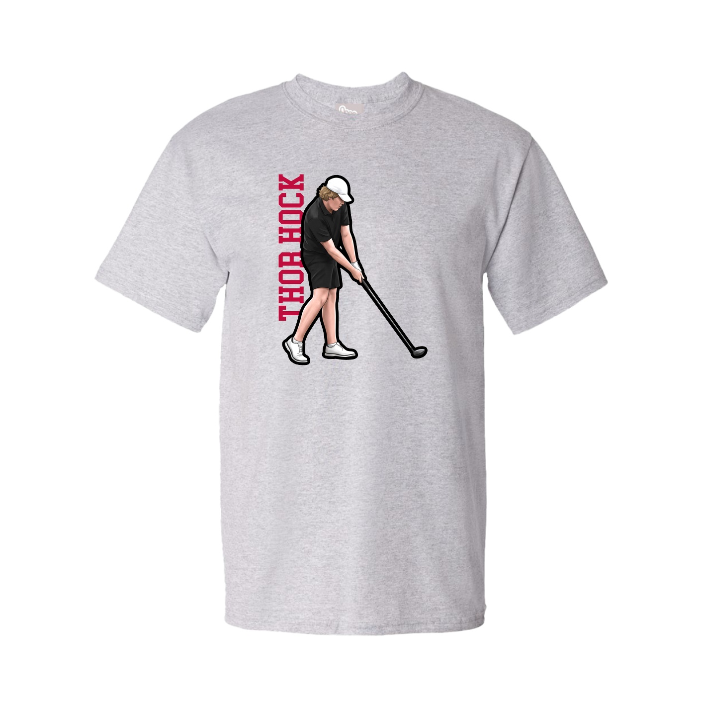 Youth Tee — Name Vertical in Grey