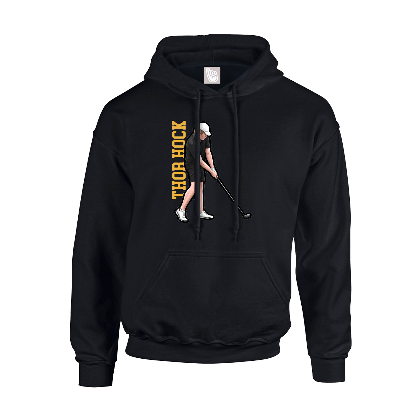 Youth Hoodie — Name Vertical in Black