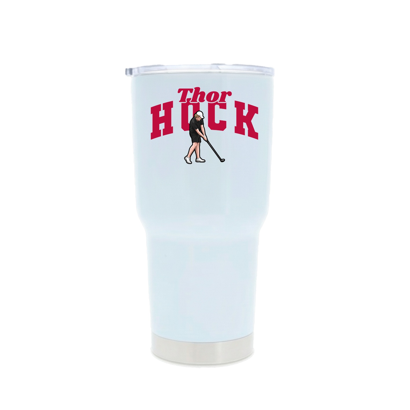 30oz Stainless Steel Tumbler — Signature Arch in White