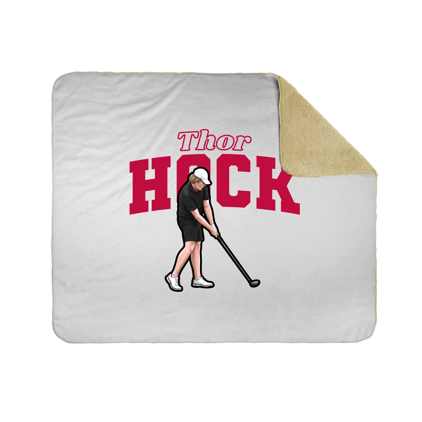Throw Blanket — Name Arch in White