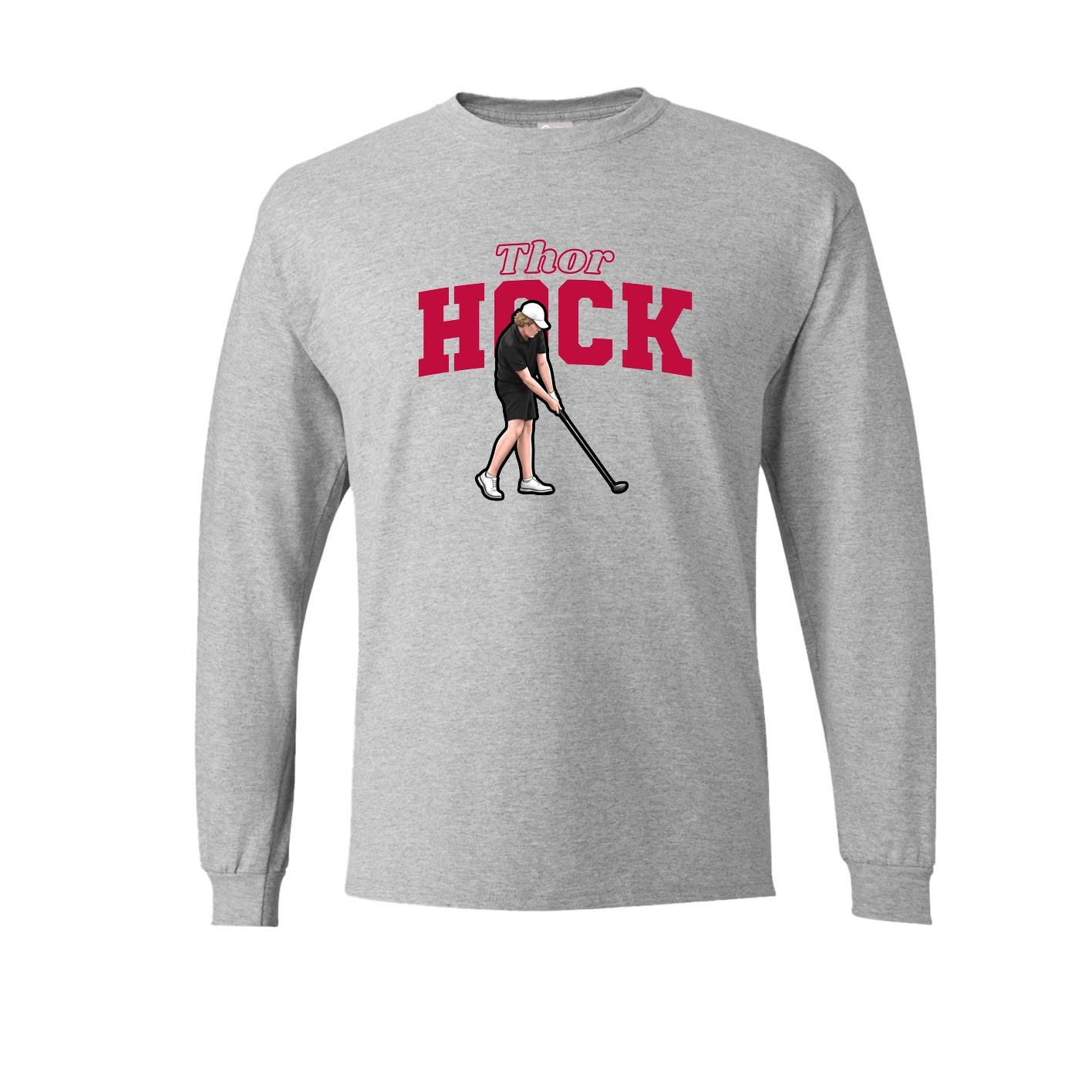 Long Sleeve Tee — Name Arch in Grey