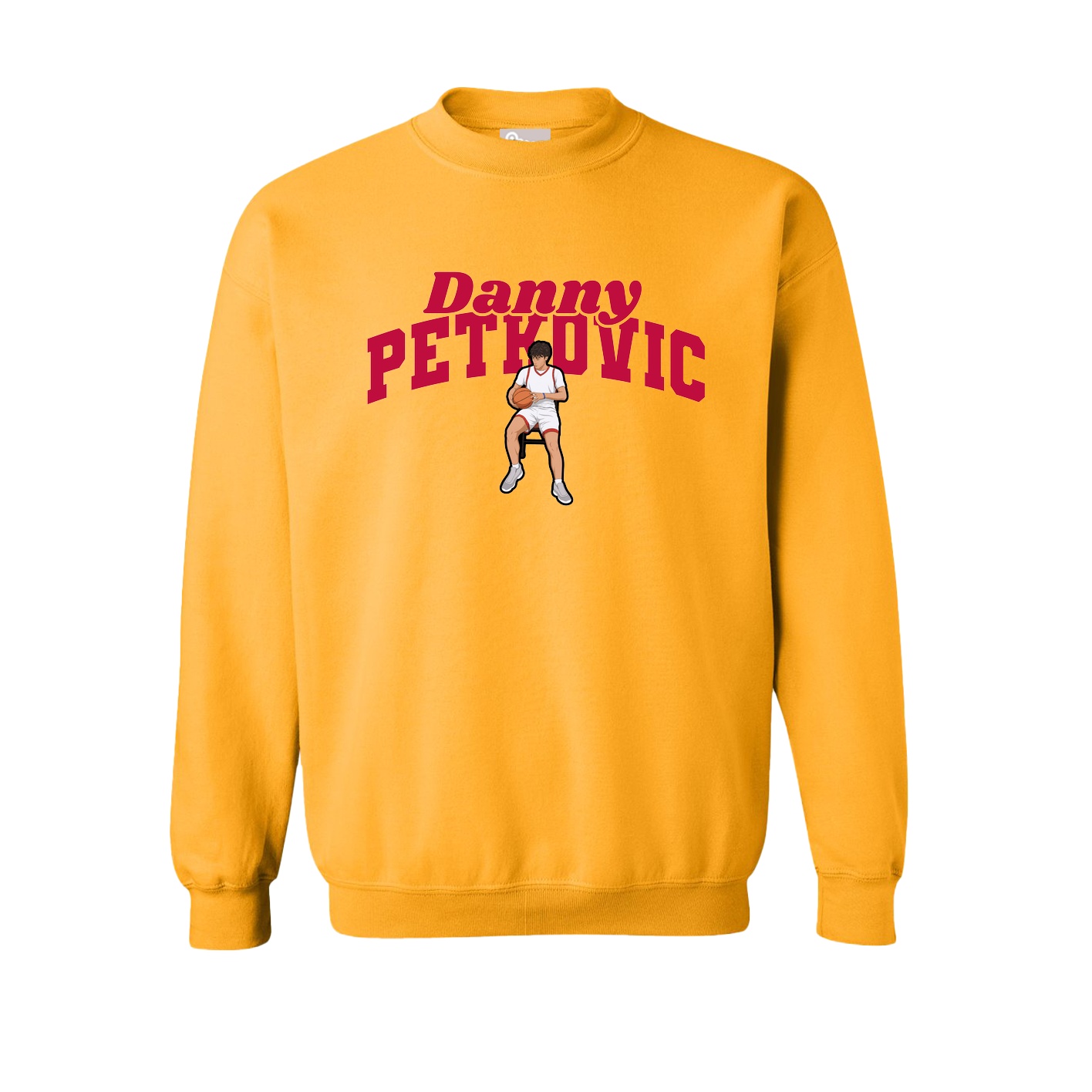 Fleece Crew — Signature Arch in Gold