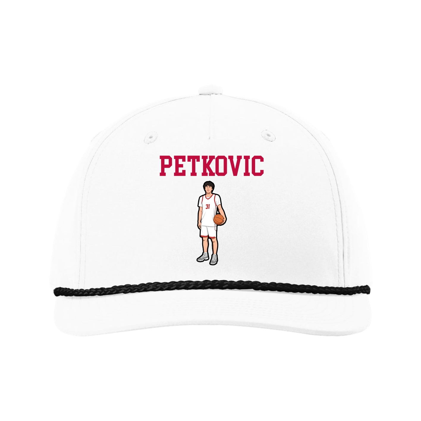 Five-Panel Classic Rope Cap — Shirsey in White