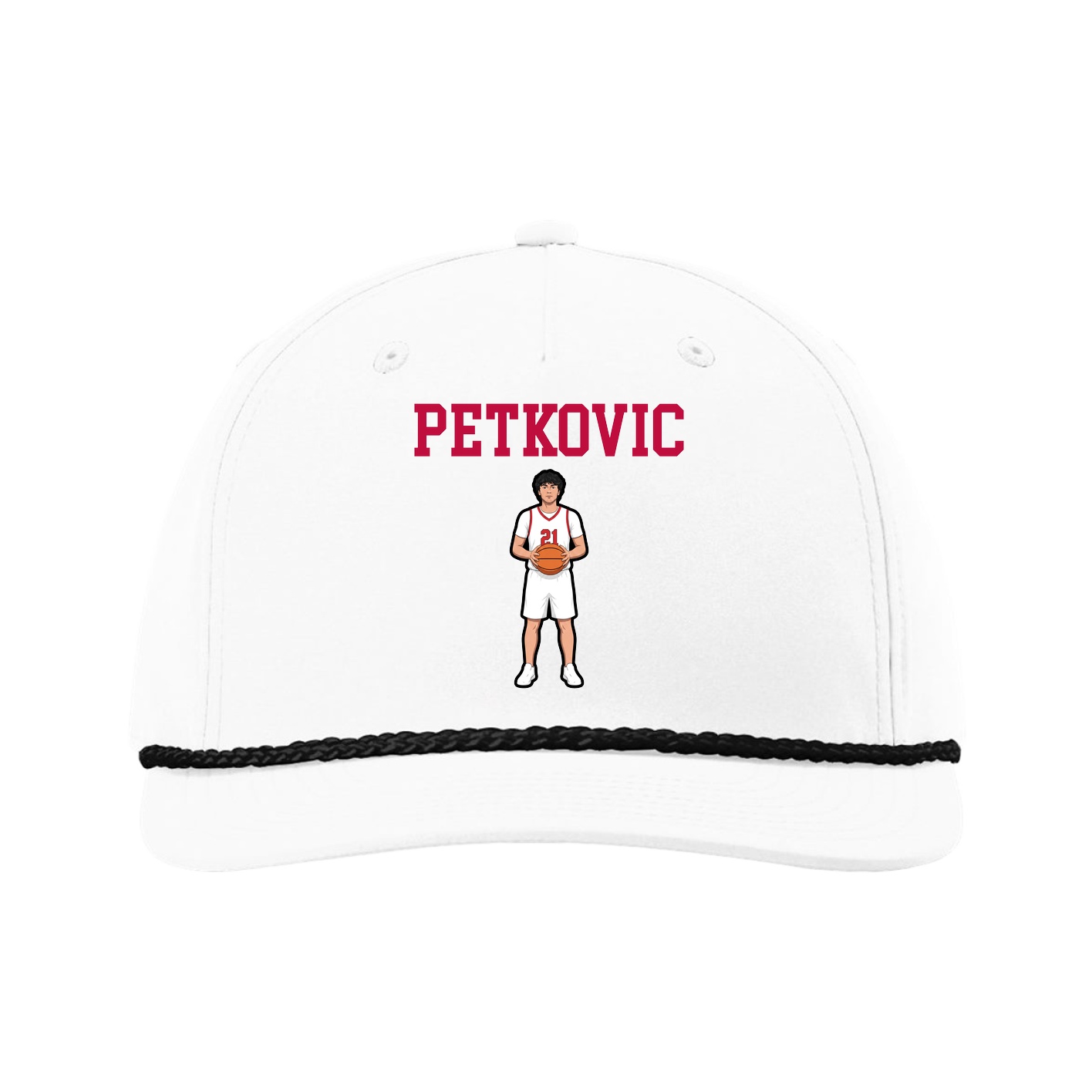 Five-Panel Classic Rope Cap — Shirsey in White