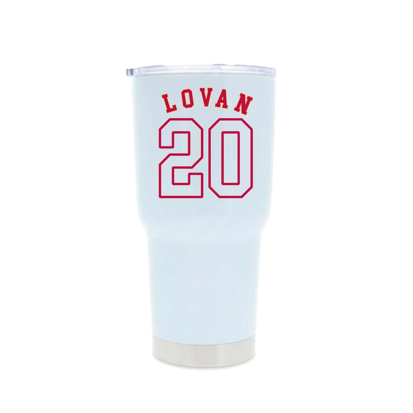 30oz Stainless Steel Tumbler — Shirsey Arch in White