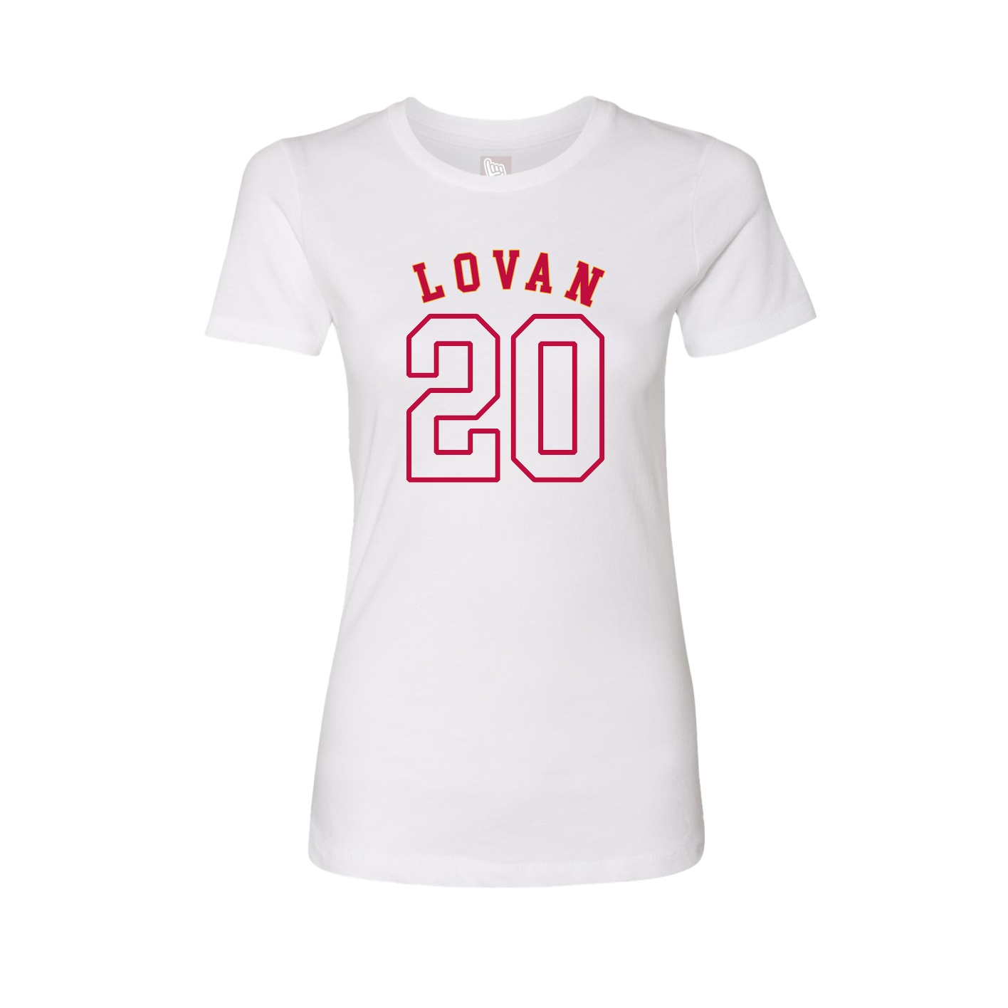 Fitted Women's Tee — Shirsey Arch in White