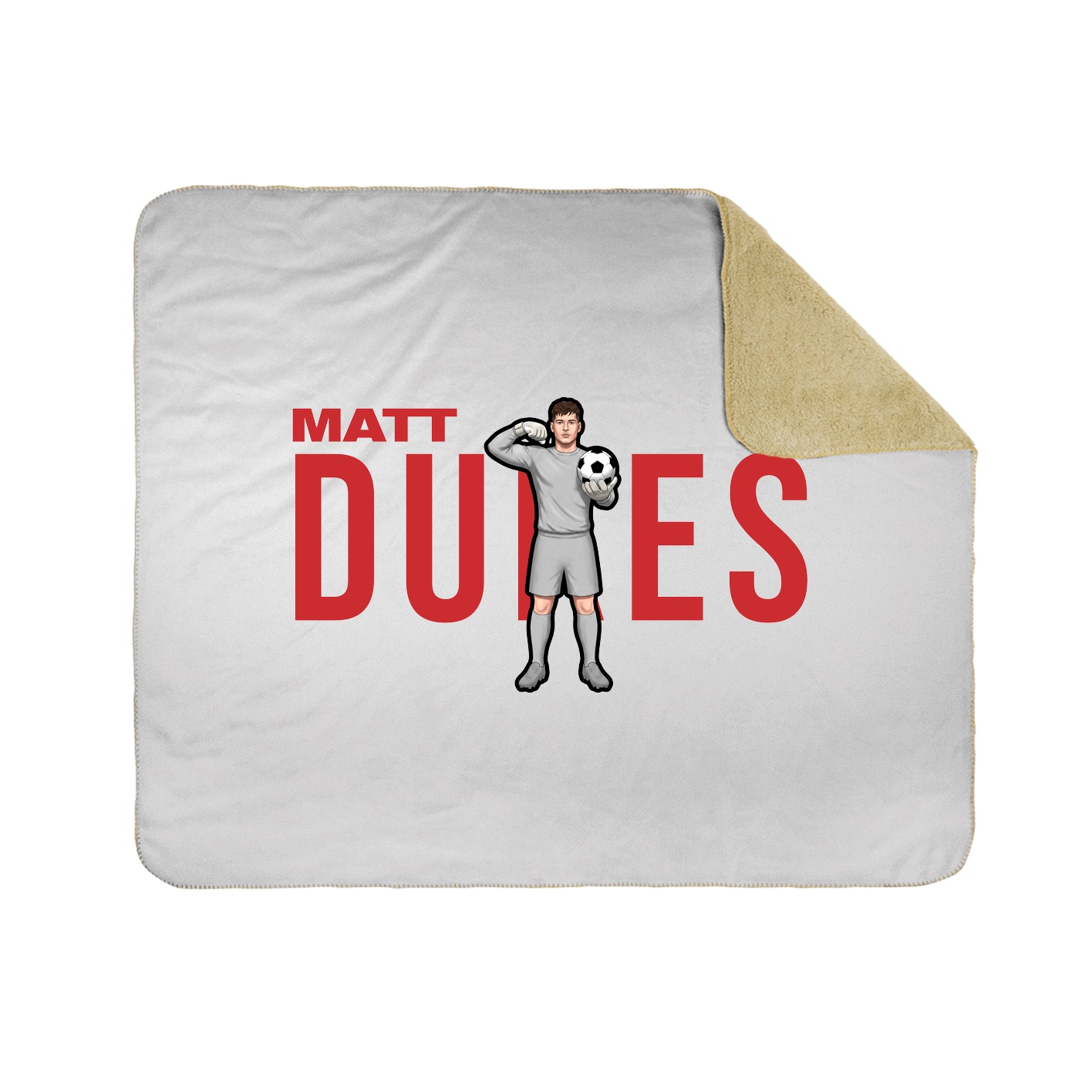 Throw Blanket — Player Name in White