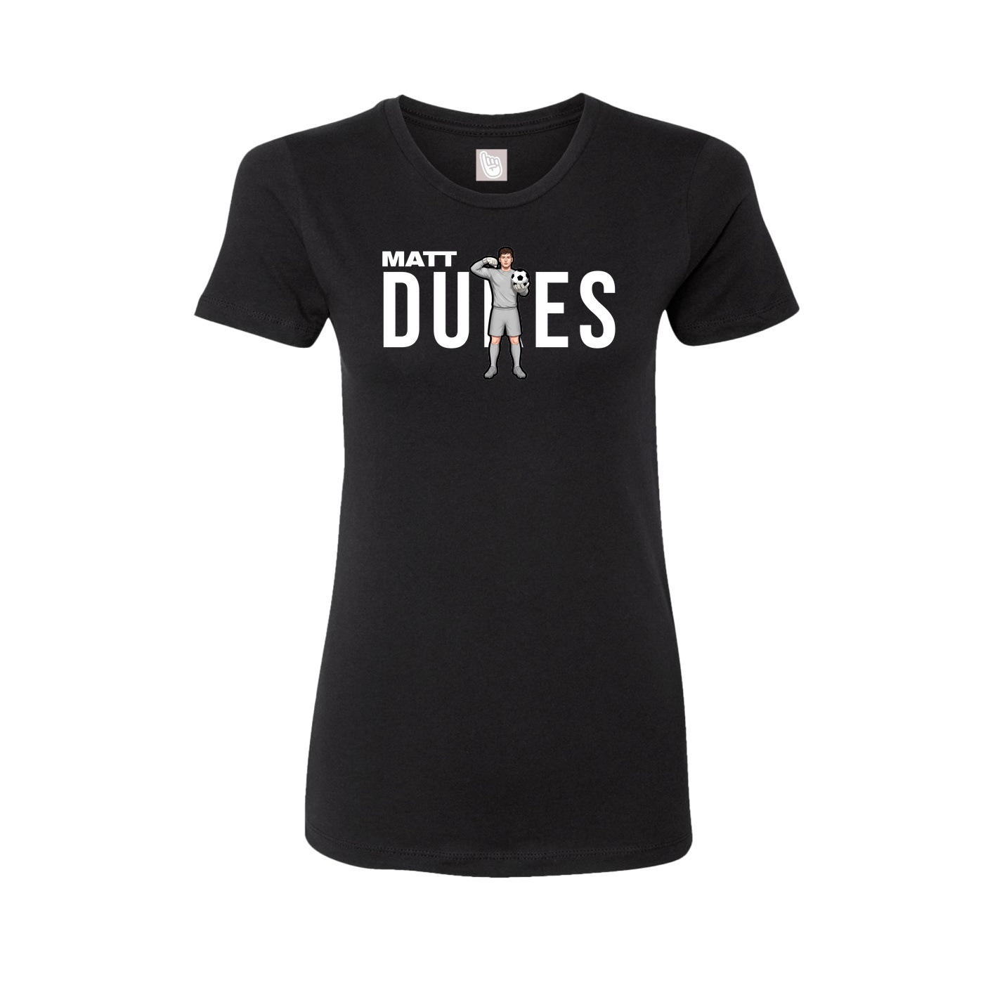 Fitted Women's Tee — Player Name in Black