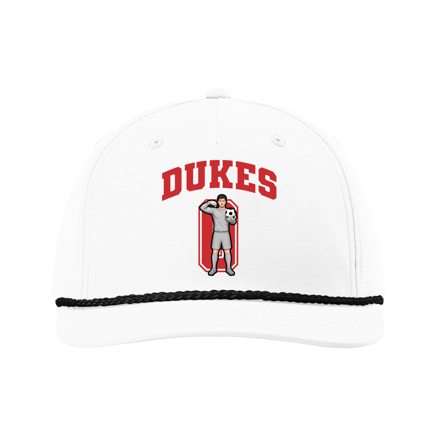 Five-Panel Classic Rope Cap — Number in White
