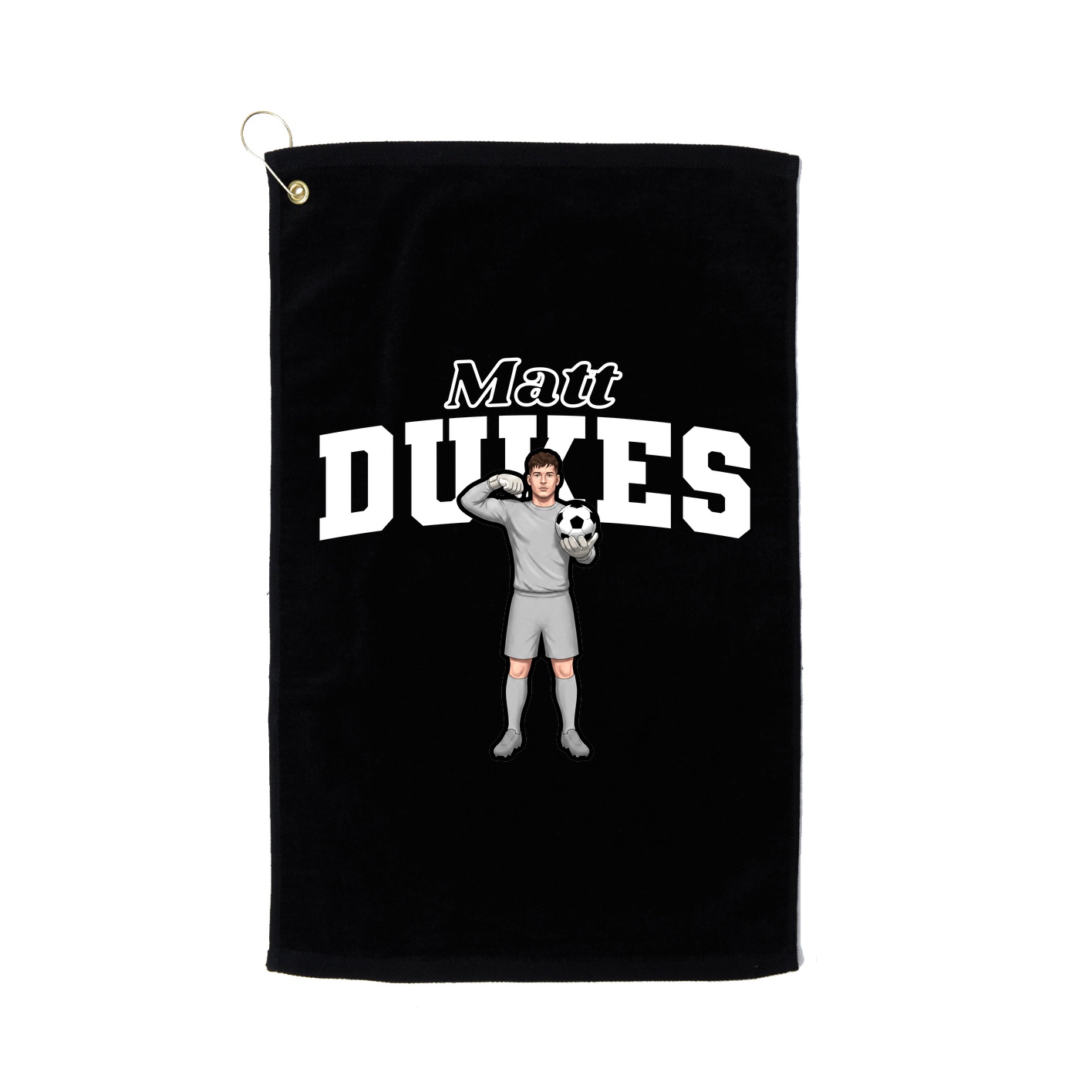 Golf Towel — Name Arch in Black