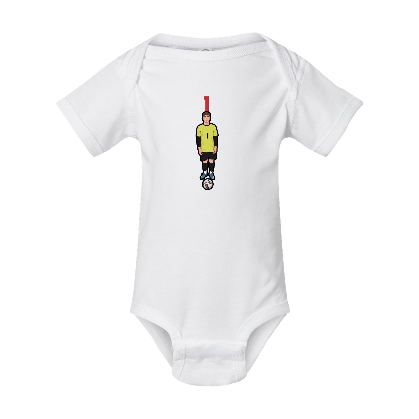 Baby Onesie — Number Top in White