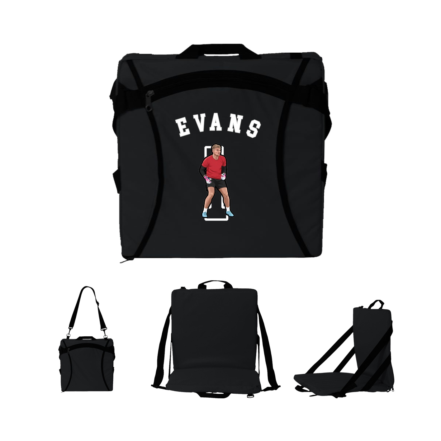 Folding Stadium Seat — Shirsey Arch in Black