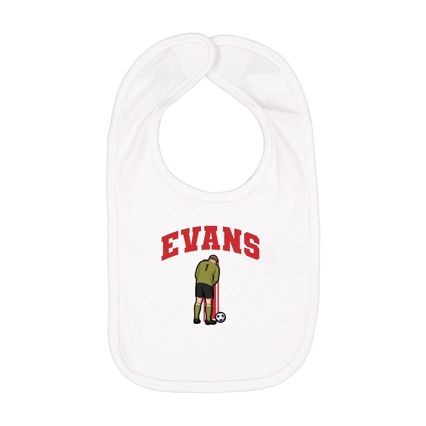 Infant Bib — Number in White