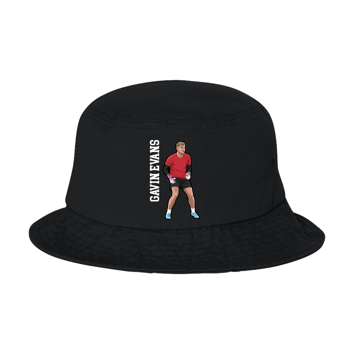 Bucket Cap — Name Vertical in Black