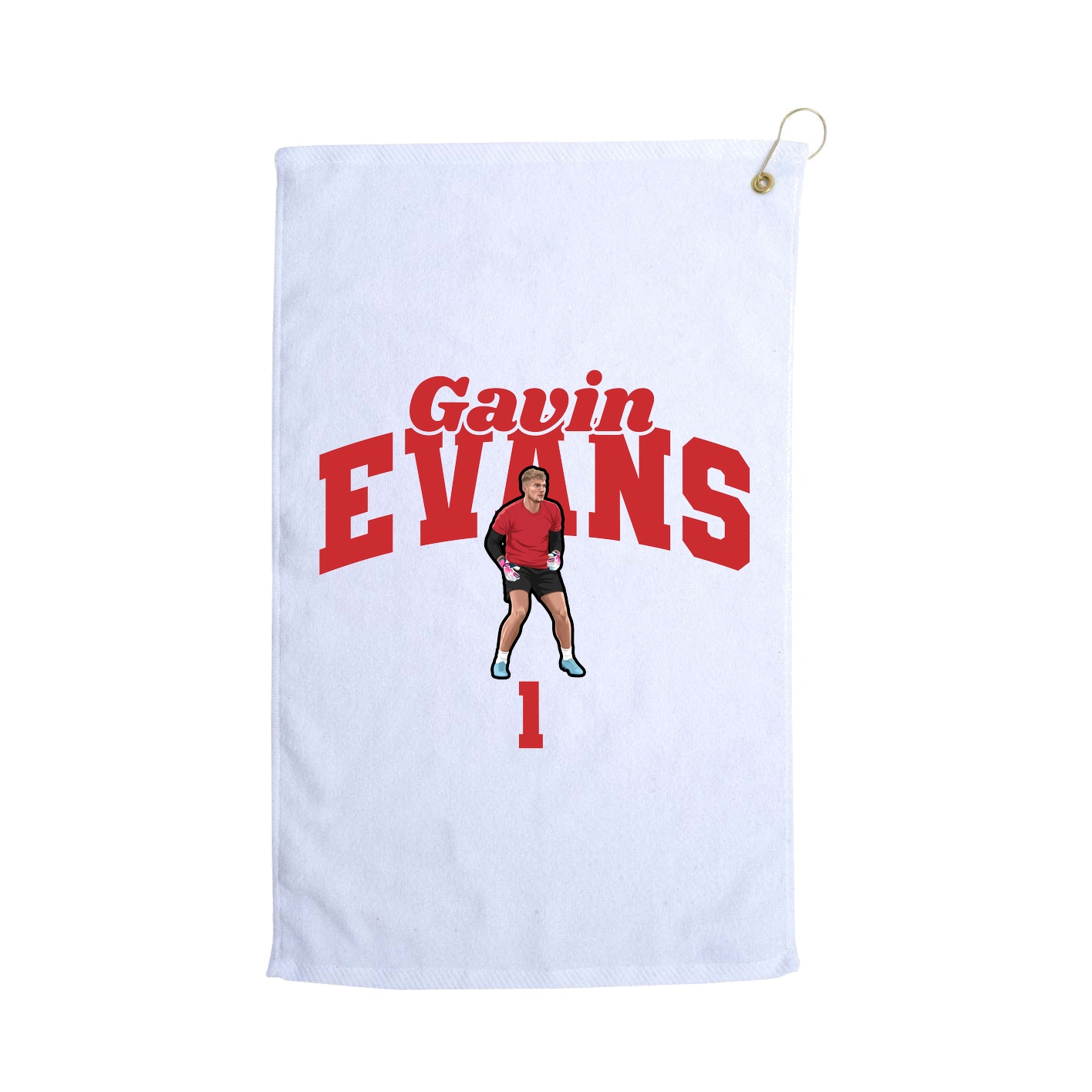 Golf Towel — Signature Arch in White