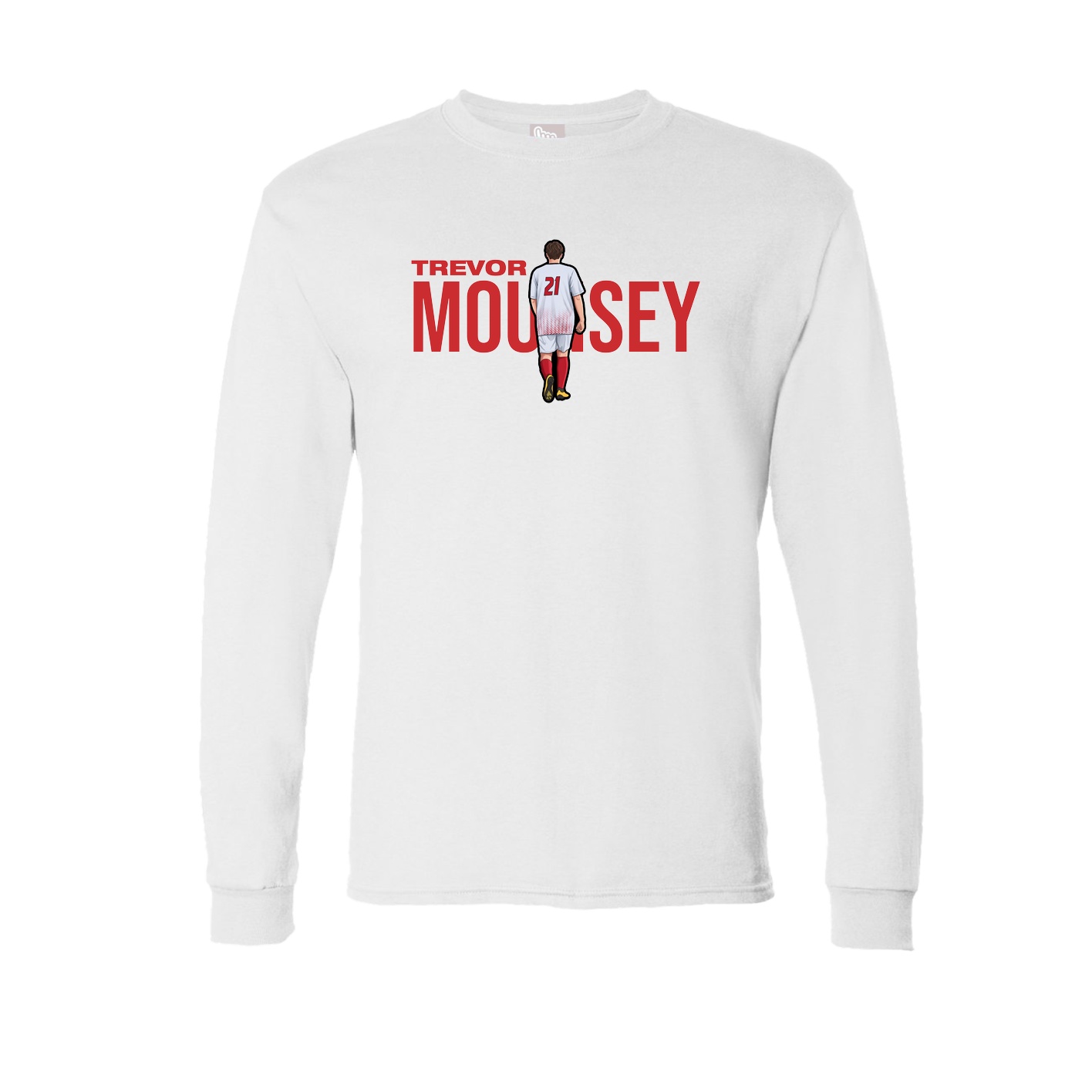 Long Sleeve Tee — Player Name in White