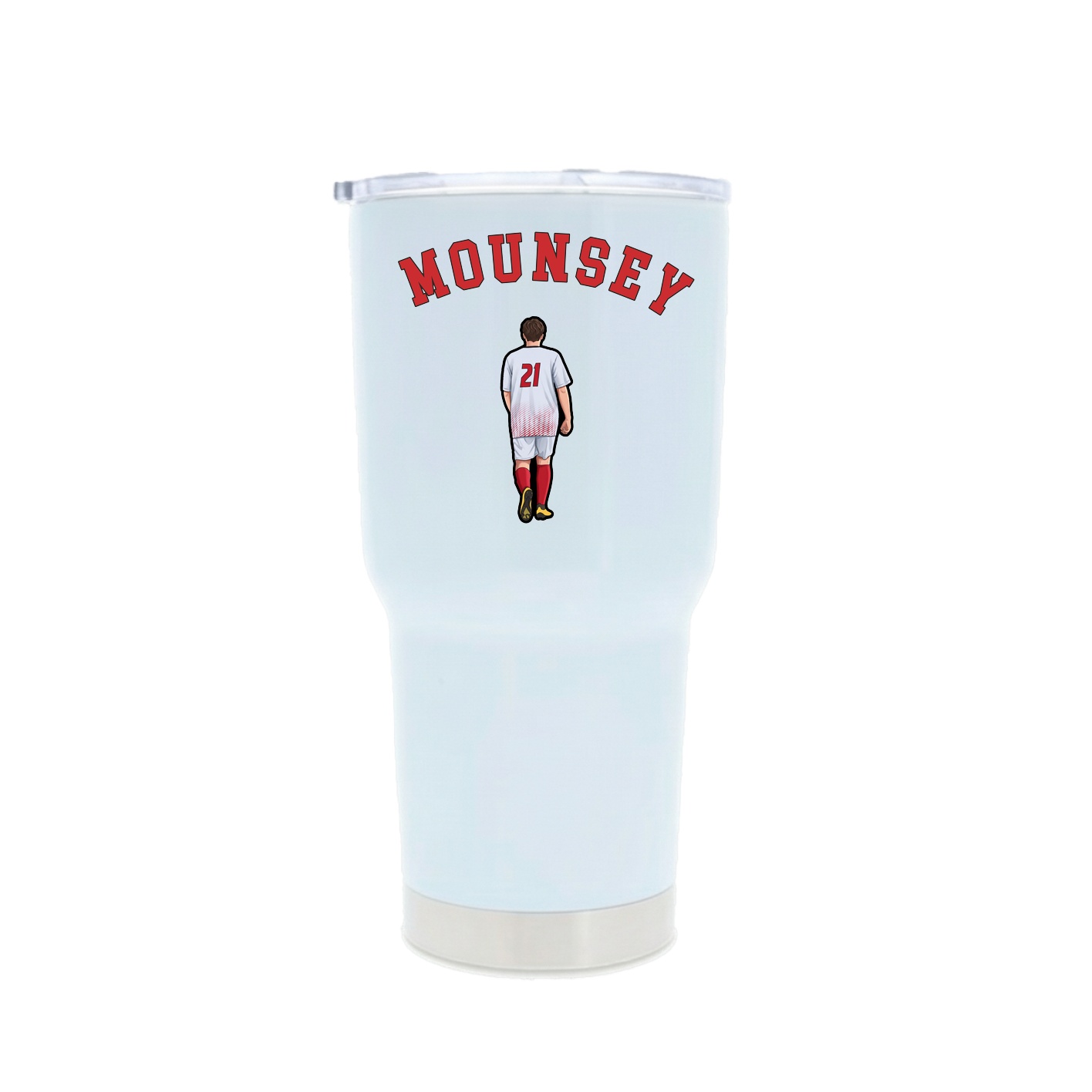 30oz Stainless Steel Tumbler — Shirsey Arch in White