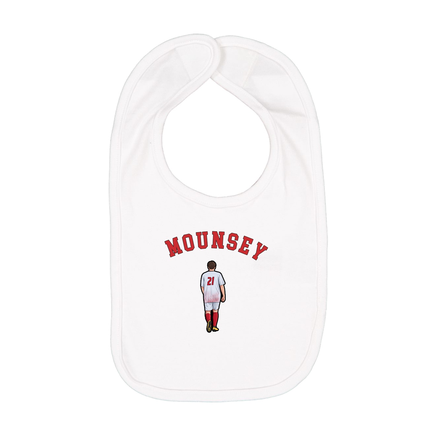 Infant Bib — Shirsey Arch in White