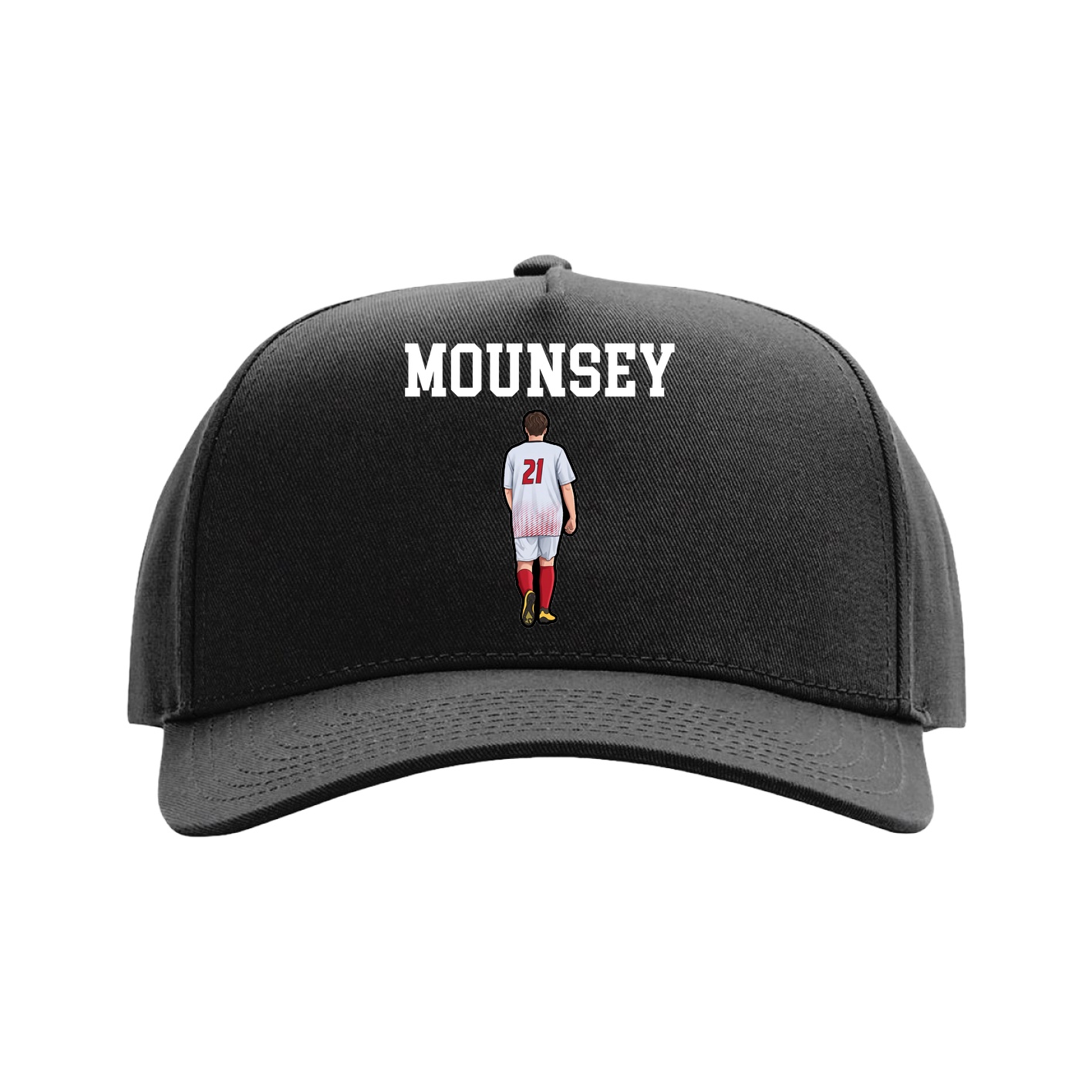Full Fabric Five-Panel Champ Cap — Shirsey in Black