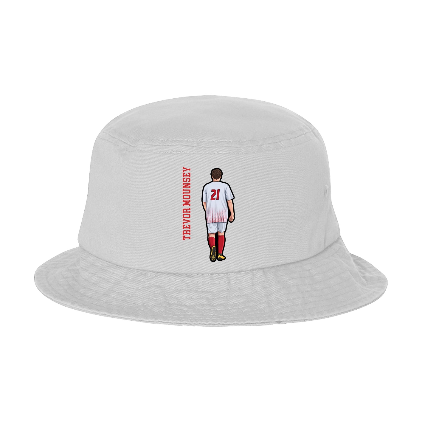 Bucket Cap — Name Vertical in White