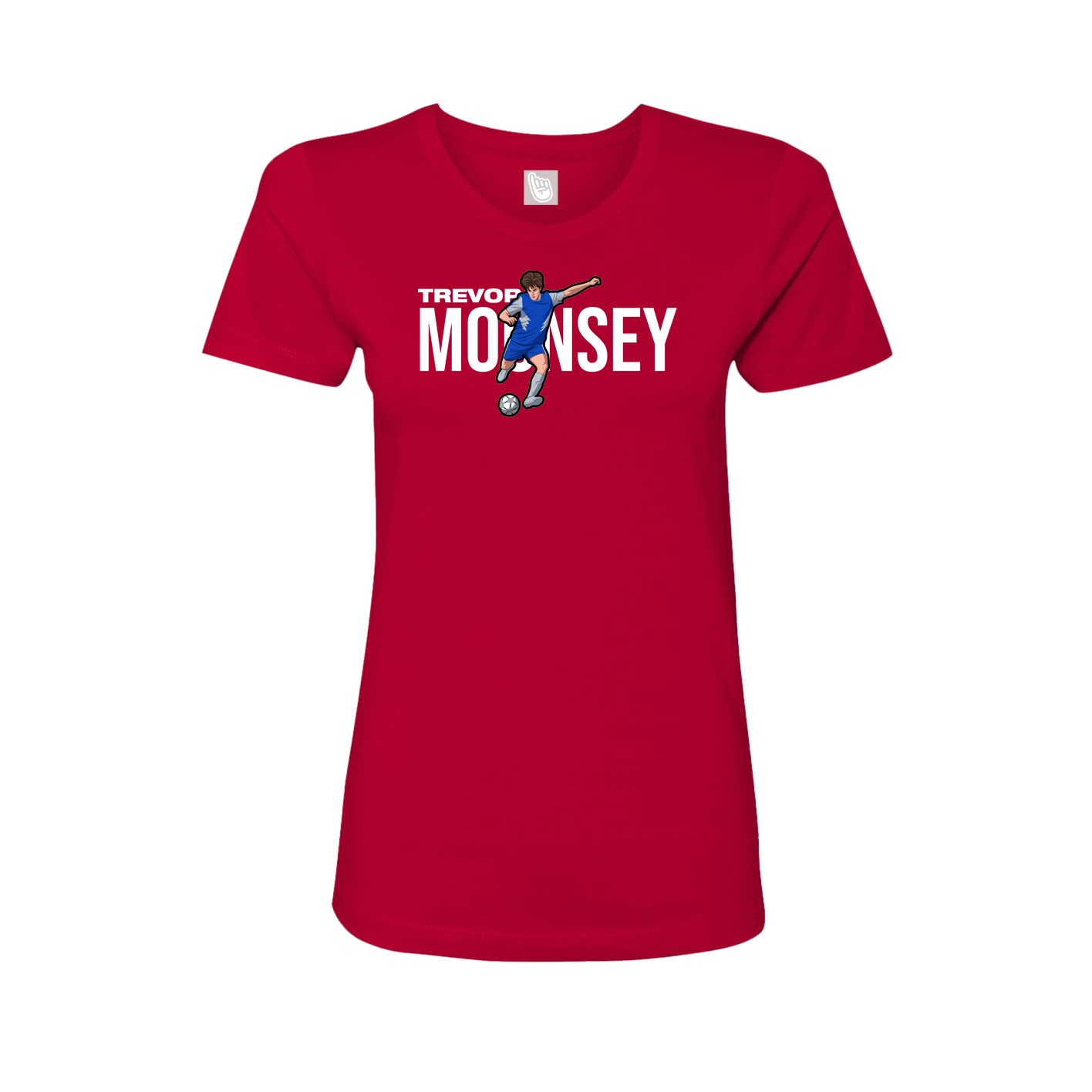Fitted Women's Tee — Player Name in Red