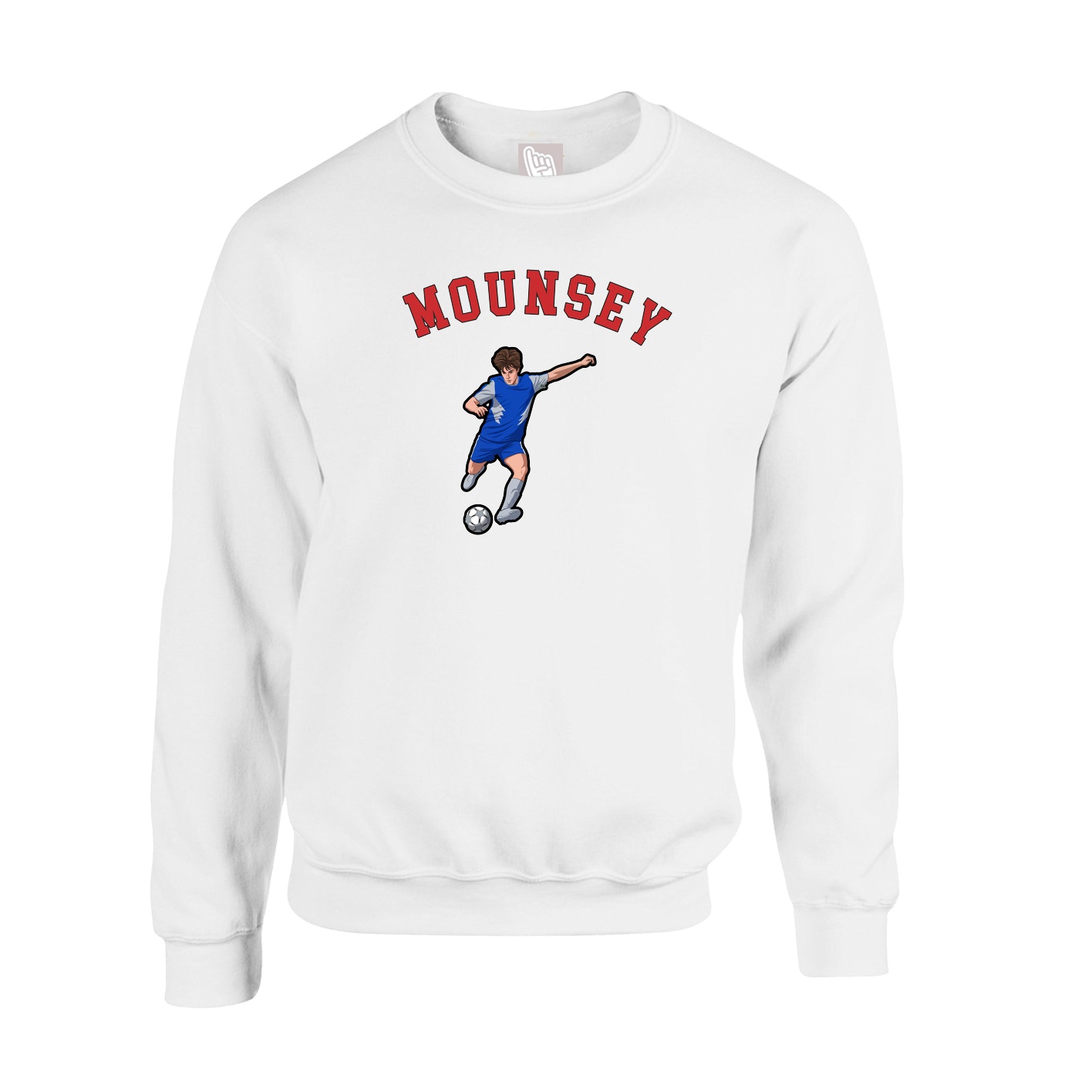 Fleece Crew — Shirsey Arch in White