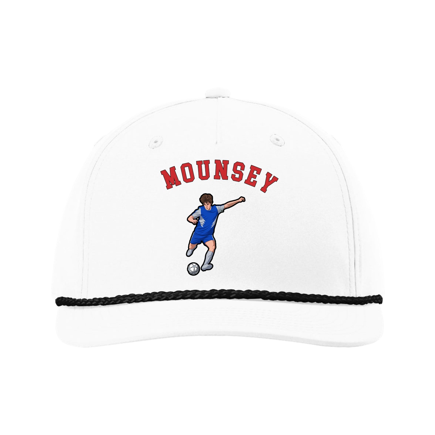 Five-Panel Classic Rope Cap — Shirsey Arch in White