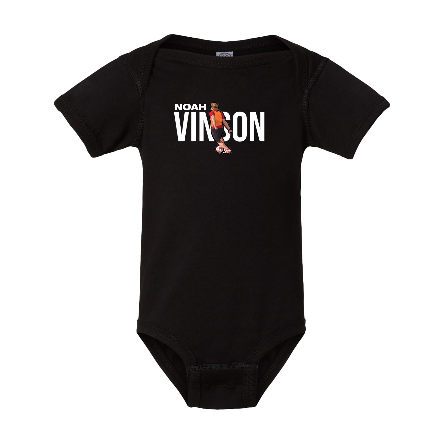 Baby Onesie — Player Name in Black