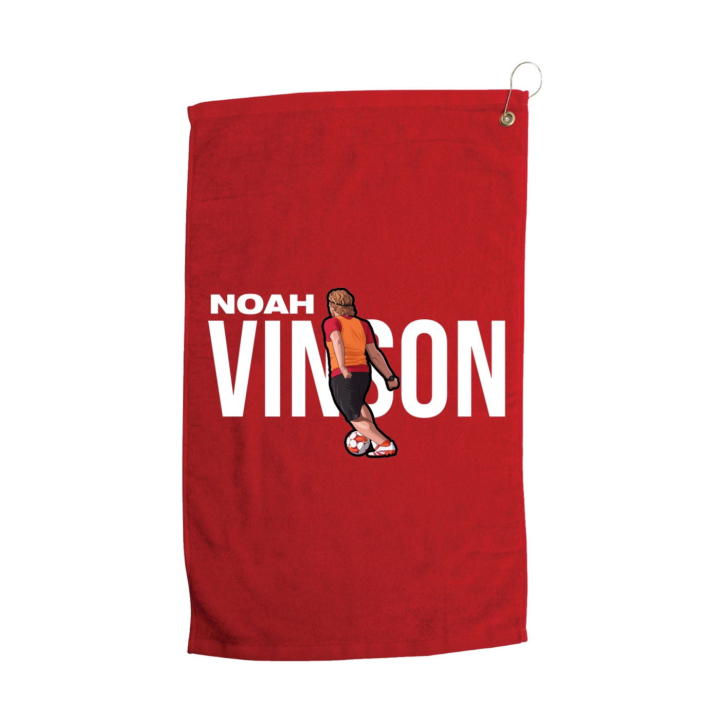 Golf Towel — Player Name in Red
