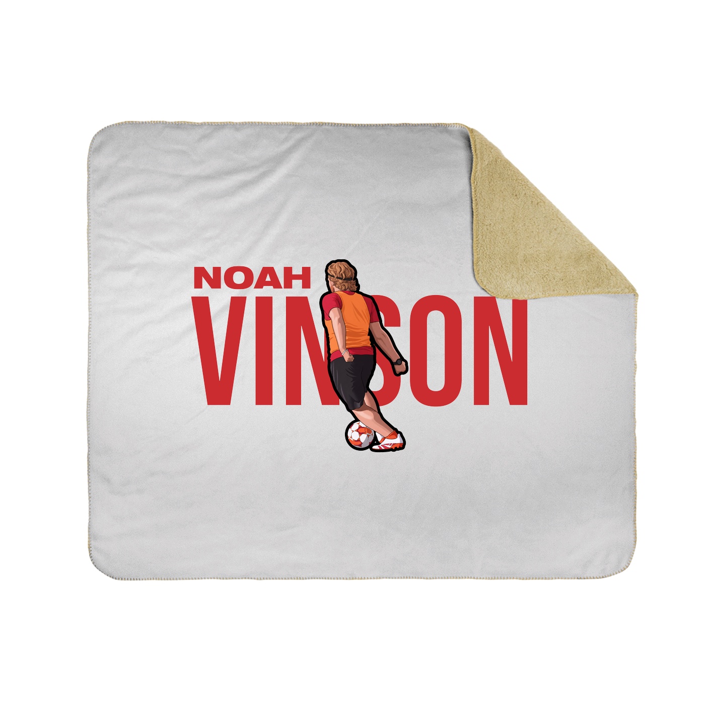 Throw Blanket — Player Name in White