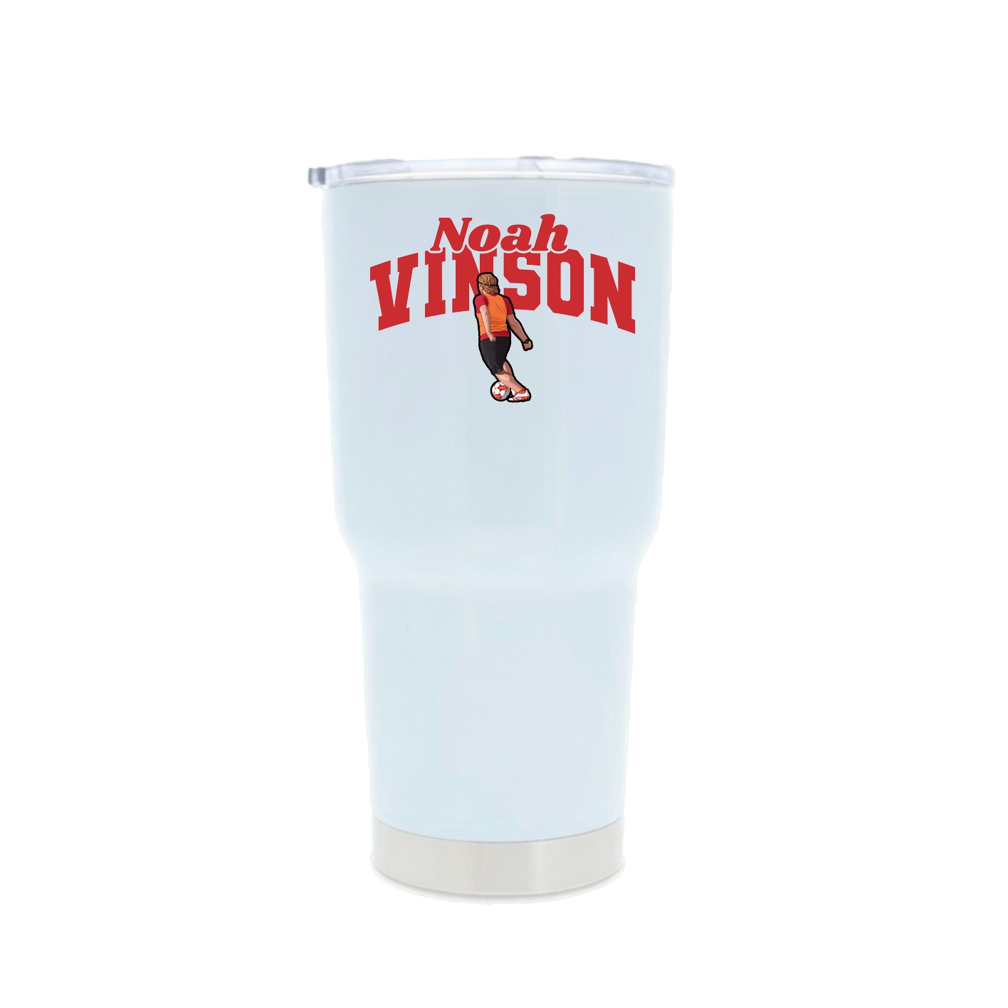 30oz Stainless Steel Tumbler — Signature Arch in White