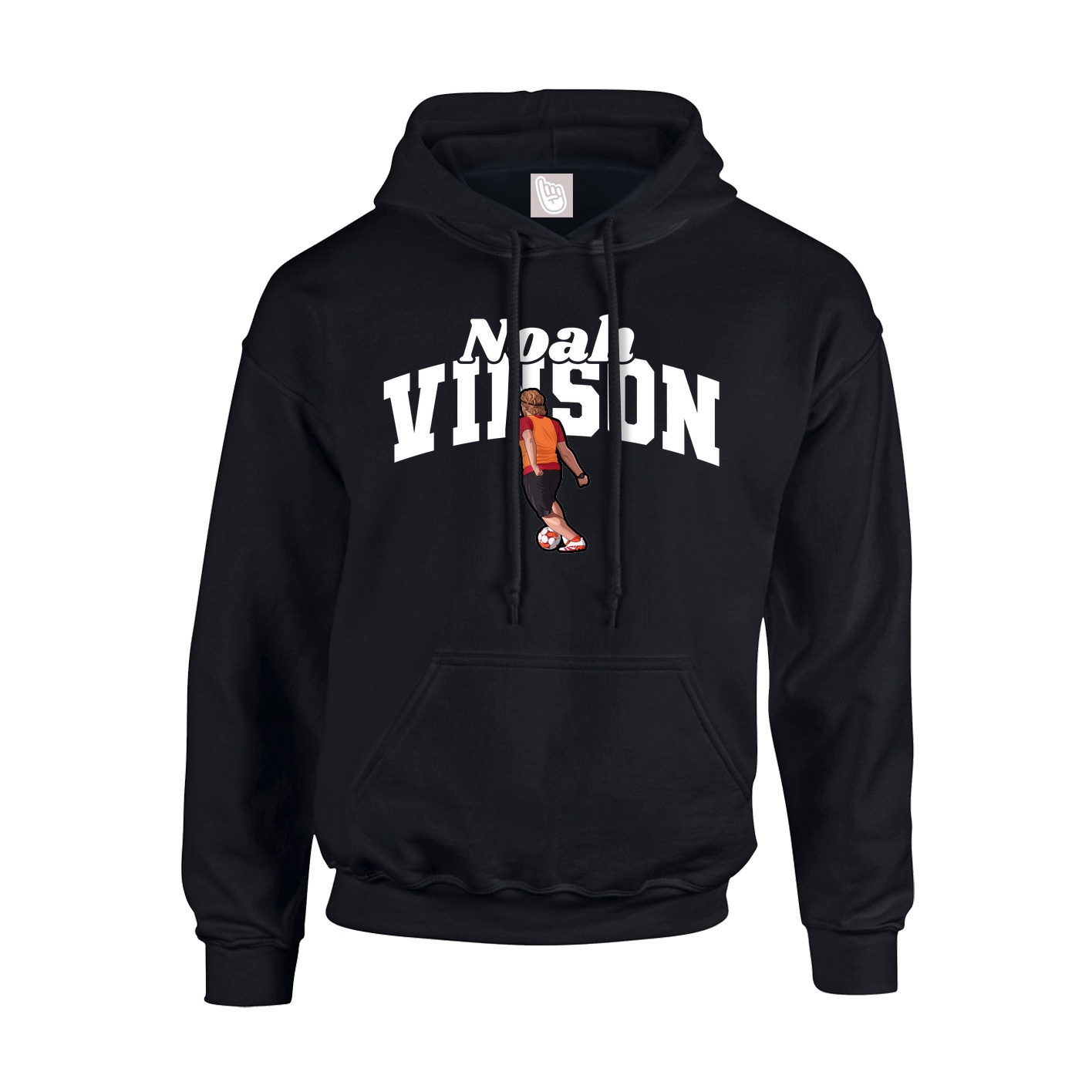 Youth Hoodie — Signature Arch in Black