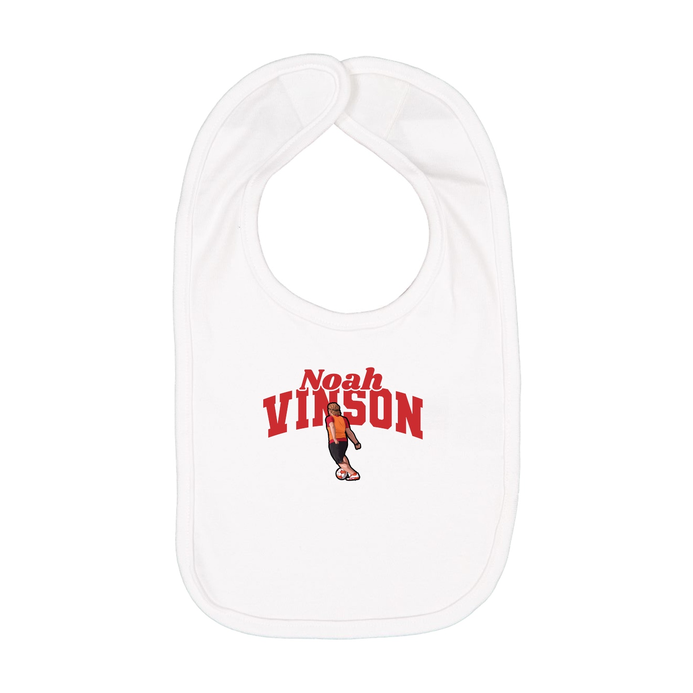 Infant Bib — Signature Arch in White