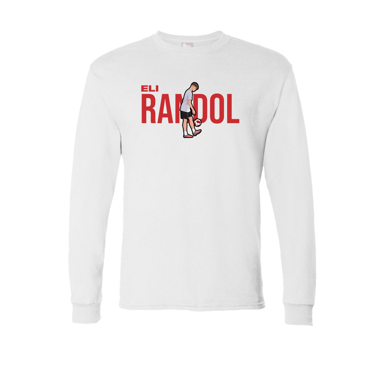 Long Sleeve Tee — Player Name in White
