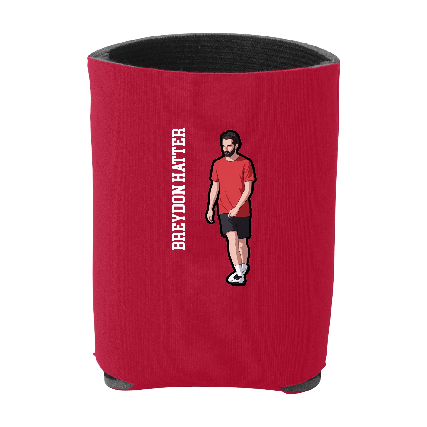 Can Holder — Name Vertical in Red