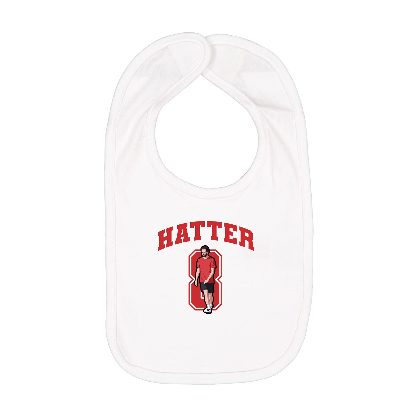 Infant Bib — Number in White
