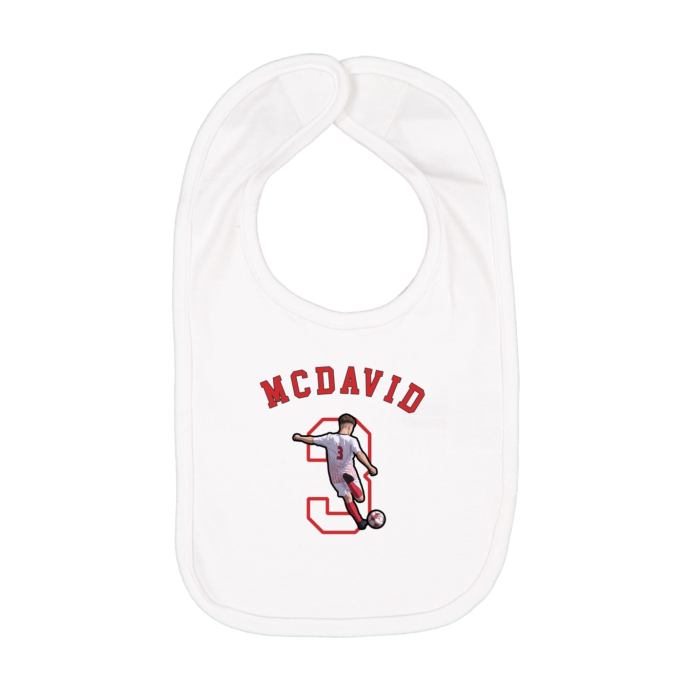 Infant Bib — Shirsey Arch in White