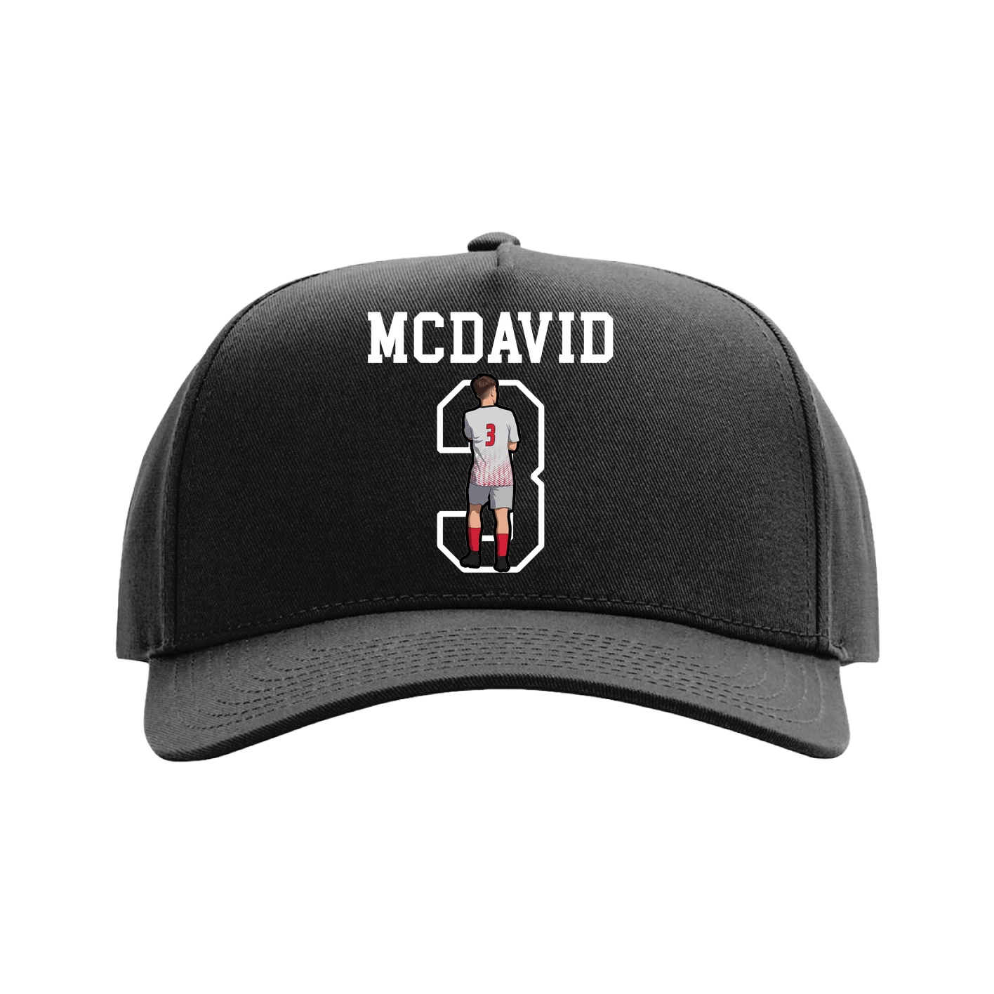 Full Fabric Five-Panel Champ Cap — Shirsey in Black