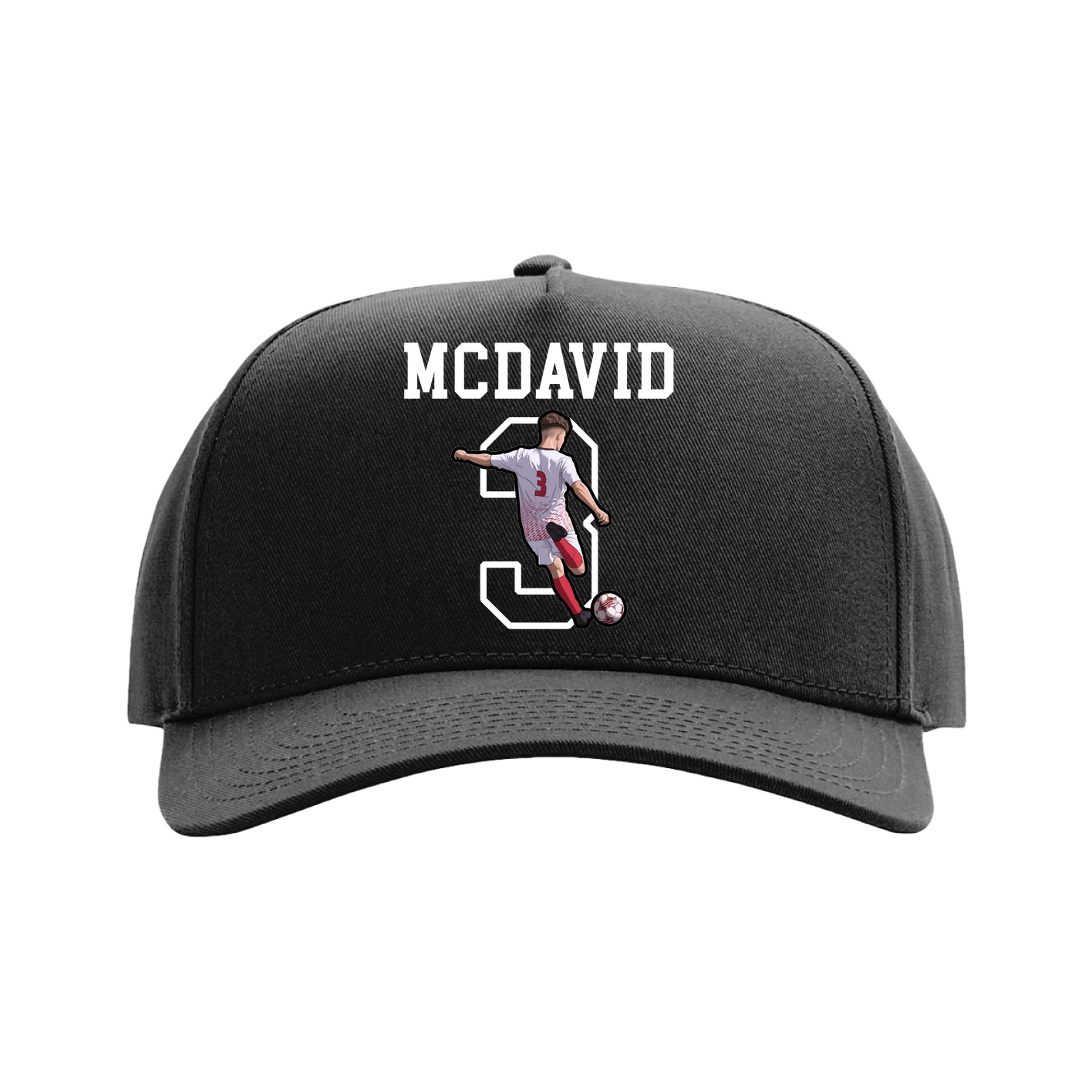 Full Fabric Five-Panel Champ Cap — Shirsey in Black