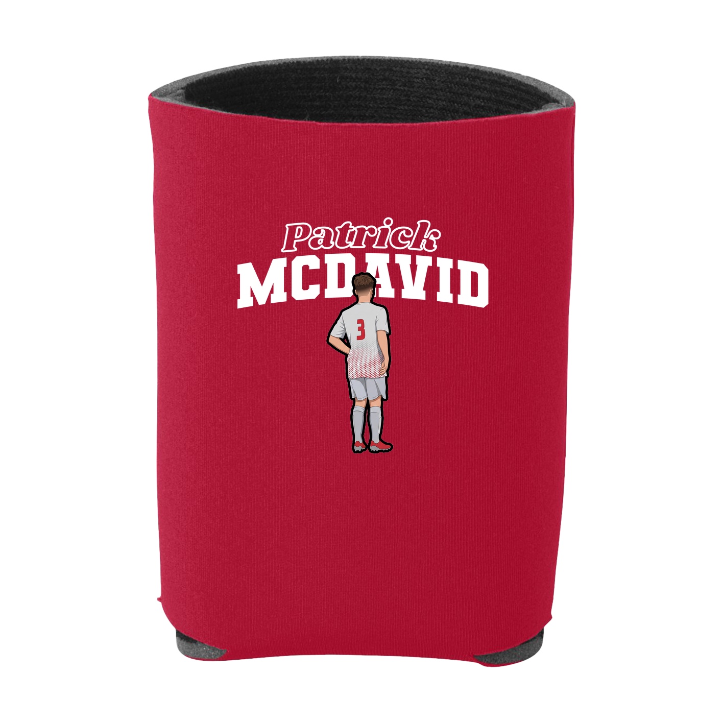 Can Holder — Name Arch in Red