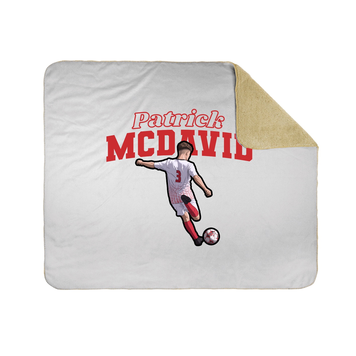 Throw Blanket — Name Arch in White