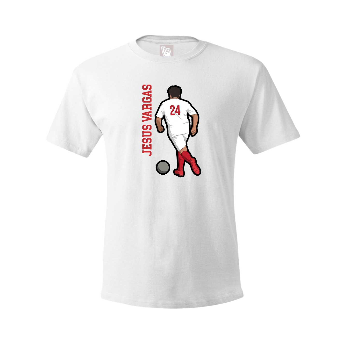 Tee — Name Vertical in White