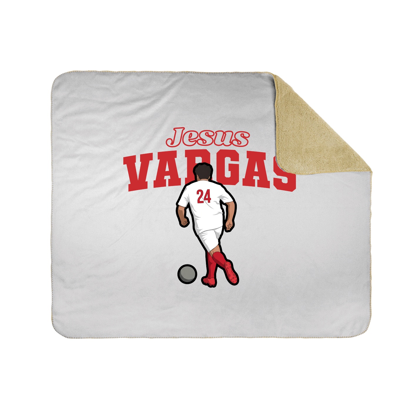 Throw Blanket — Name Arch in White