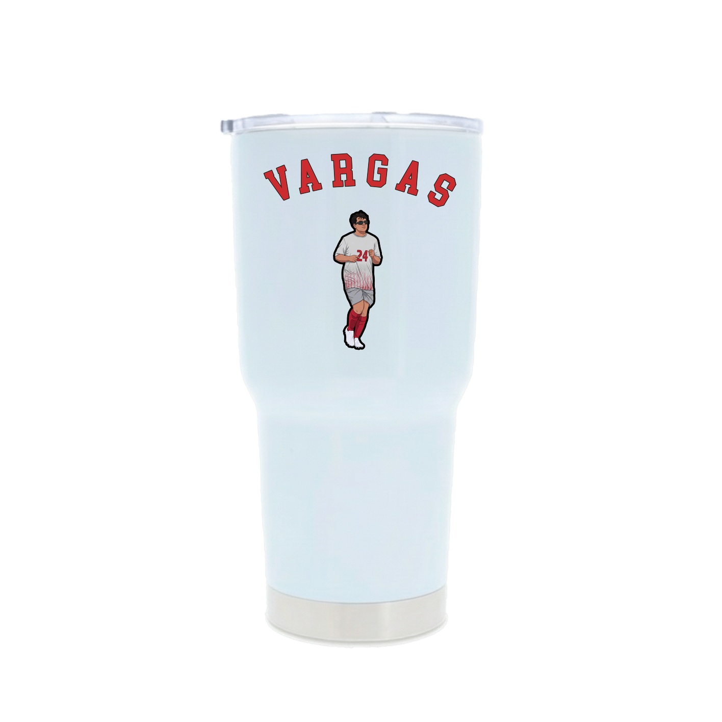30oz Stainless Steel Tumbler — Shirsey Arch in White