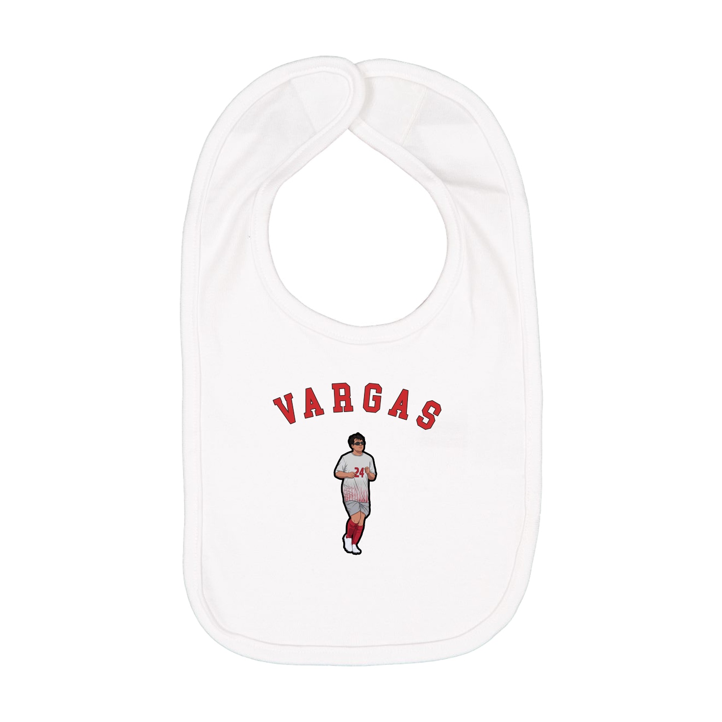 Infant Bib — Shirsey Arch in White