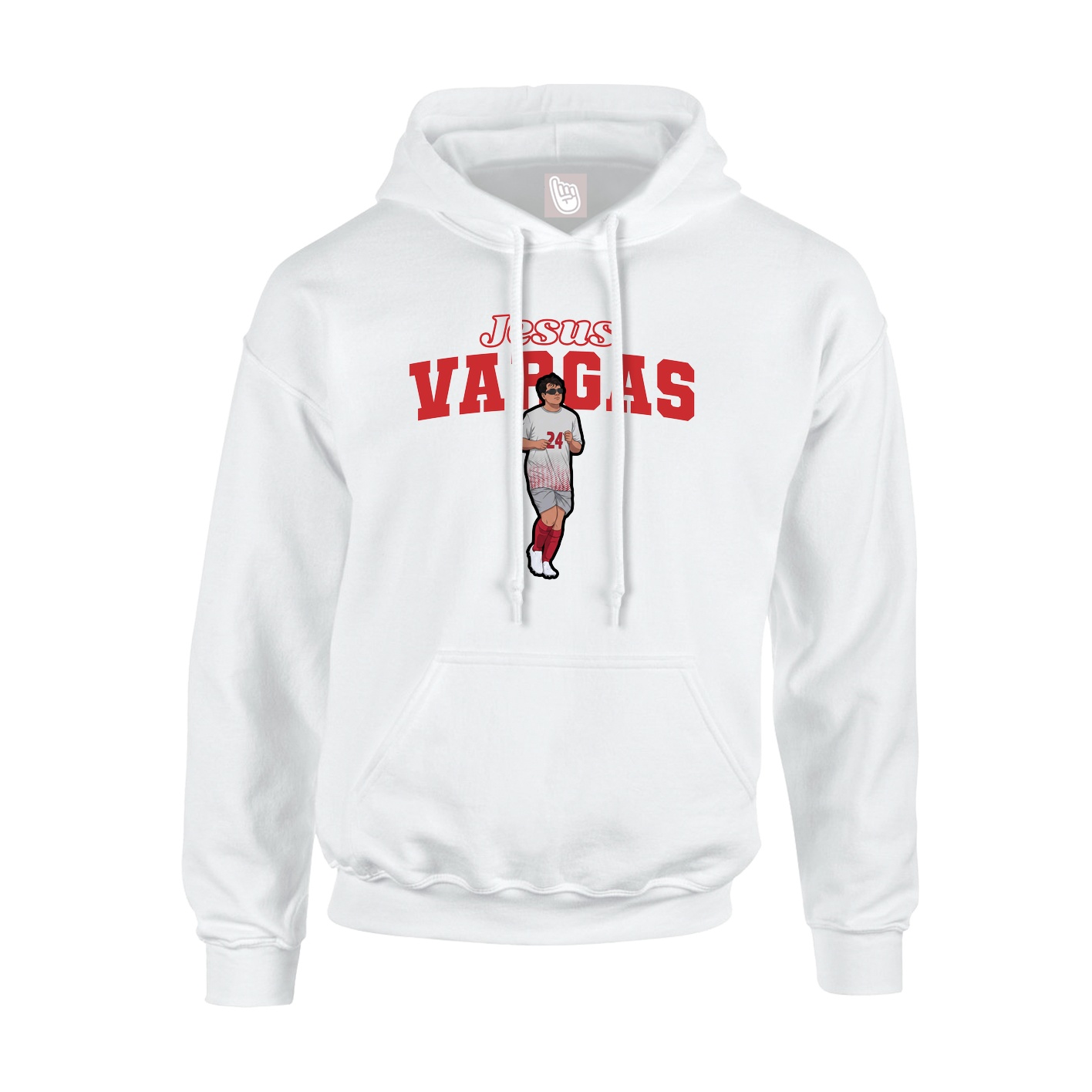 Hoodie — Name Arch in White